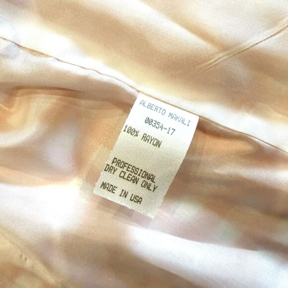 Alberto Makali Vintage Orange and White Checker Open Blazer Swing Jacket Size XL - Picture 5 of 7